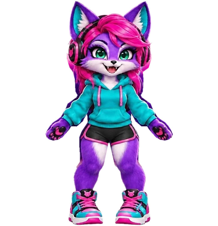 Mascota Kitsune de 9 colas de 3D.COLORART